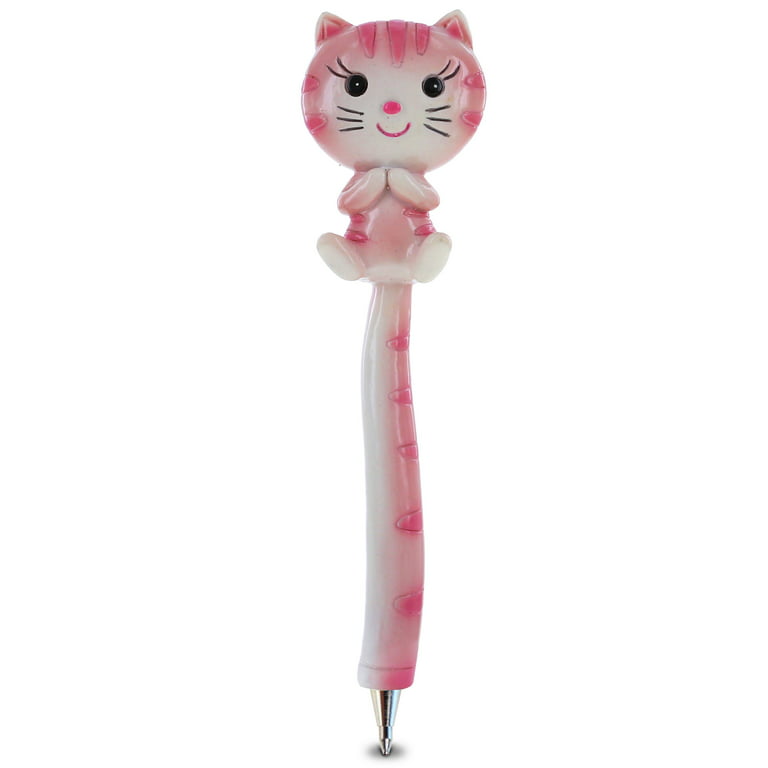 Planet Pens Cat Novelty Pen - Fun Unique Kids and Adults Office Supplies,  Colorful Cats Ballpoint Writing Pen Instrument for Cool Stationery School  and Office Desk Decor Accessories - Pink Cat 