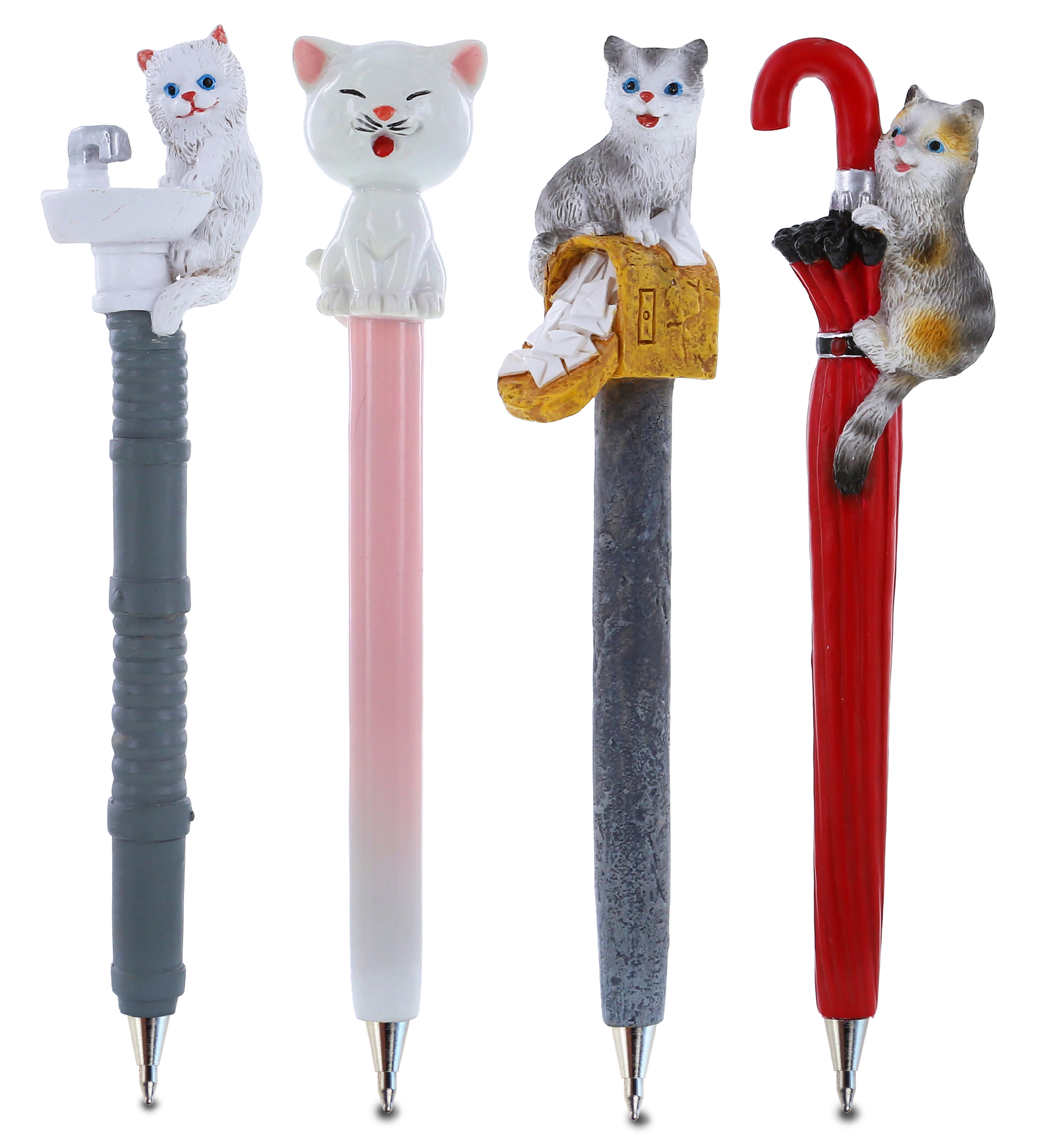 Planet Pens Cats Novelty Pen Bundle 4 Pc Set - Unique Kids and Adults  Office Supplies Ballpoint Pen, Colorful Cats Writing Pen for Cool  Stationery