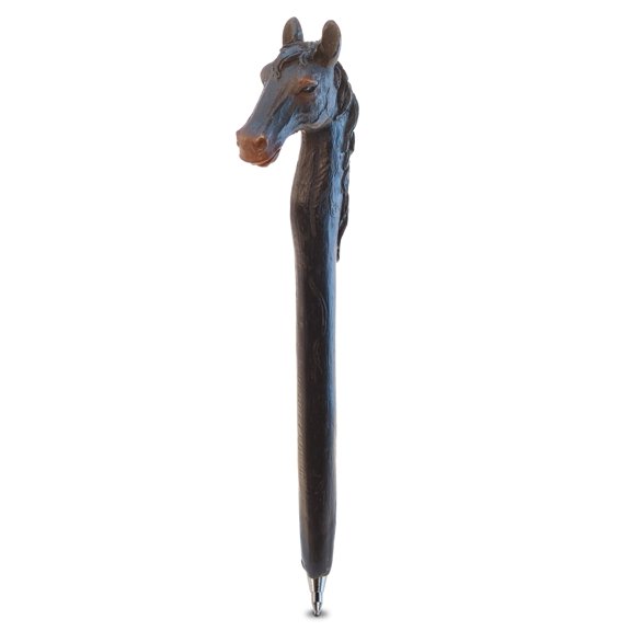 Planet Pens 3D Horse Novelty Writing Pen - Cute Ballpoint Pen Designed with Horse Head Figure, Farm Animal Black Ink Pens for Gifts, Journaling Instruments for Girls and Boys