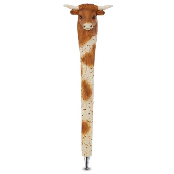 Planet Pens Longhorn Novelty Pen - Cute Funny Pens for Kids, Teens and Adults, Fun Cool Ball Point Pen for School Writing and Unique Office Supplies, Cute Longhorn Pen Gift for Men and Women - 6 Inch