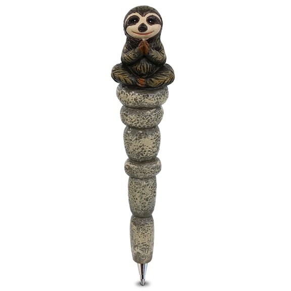 Planet Pens Meditating Sloth Novelty Pen - Cute Funny Pens for Kids, Teens and Adults, Fun Cool Ball Point Pen for School Writing, Unique Office Supplies, Cute Pen Gift for Men and Women - 6 Inches