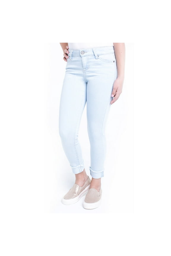 Girls' Super Stretch Frayed Cuff Skinny Jeans