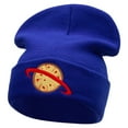 thumbnail image 1 of Planet Pizza Embroidered 12 Inch Long Knitted Beanie - Royal OSFM, 1 of 5