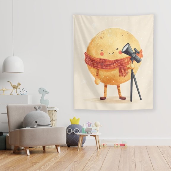 Planet Plouton Wall Tapestry by Dancing Littles Jungle