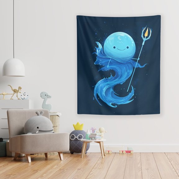 Planet Poseidon Wall Tapestry by Dancing Littles Jungle