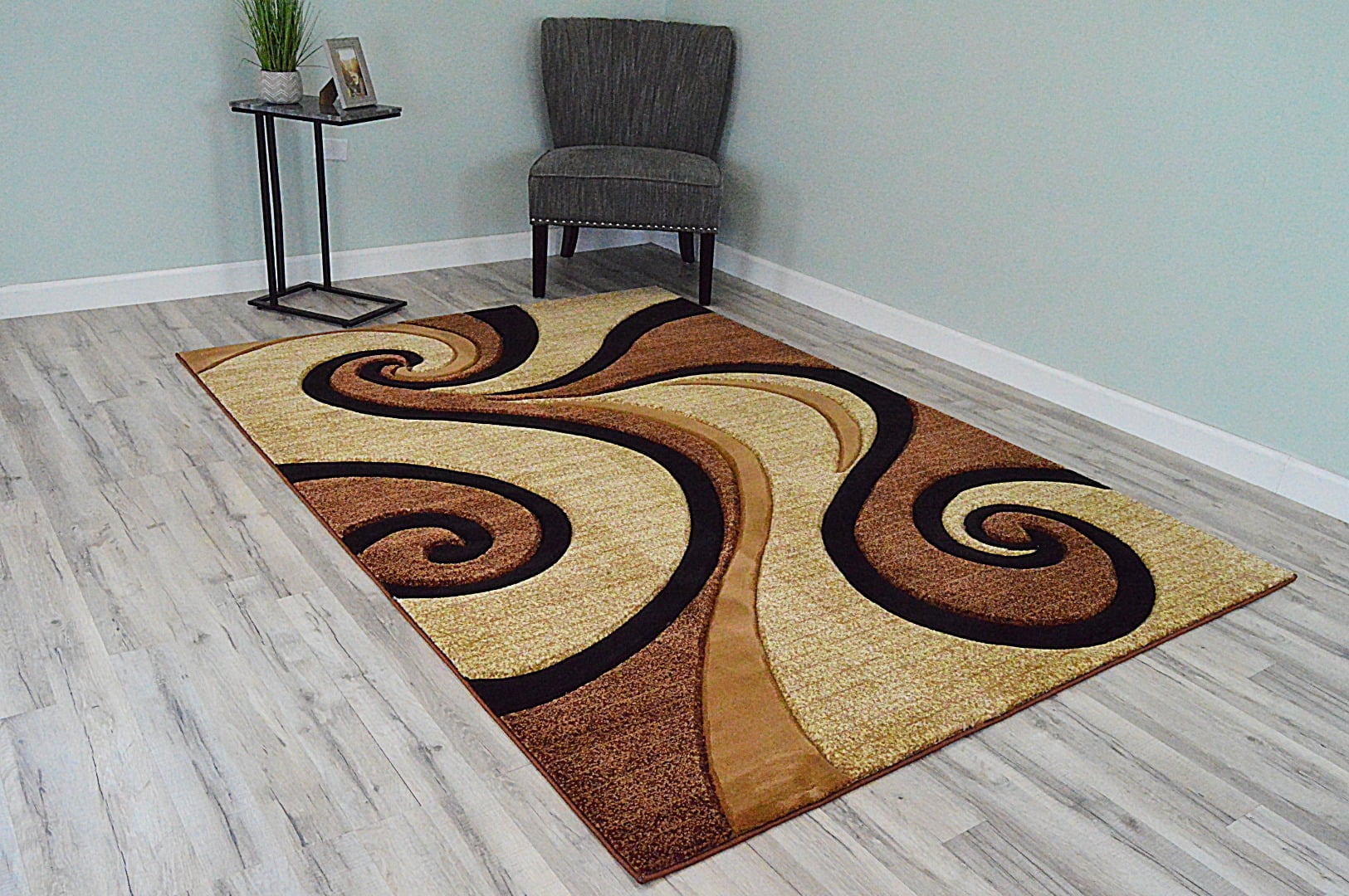 Planet Rugs Contemporary 5' x 8' Hand Carved Abstract Area Rug, Soft ...