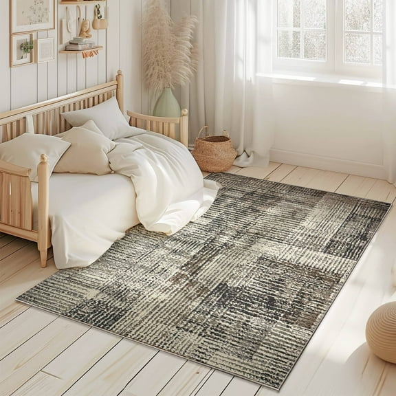 Planet Rugs Indoor Modern Abstract Rug Contemporary 5x7 Area Rug For Living Room Carpet