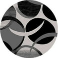 thumbnail image 1 of Planet Rugs Premium 3D Thick Abstract Indoor Area Rug 1062 Grey 6'6''x6'6''round, 1 of 10