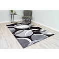 thumbnail image 1 of Planet Rugs Premium 3D Thick Abstract Indoor Area Rug 1062 Grey White 4' X 5'3'', 1 of 11