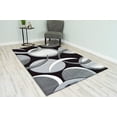 thumbnail image 1 of Planet Rugs Premium 3D Thick Abstract Indoor Area Rug 1062 Grey White 9'2''x12'5'', 1 of 11