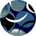 thumbnail image 1 of Planet Rugs Premium 3D Thick Abstract Indoor Area Rug 1062 Navy Blue 6'6''x6'6'' Round, 1 of 3