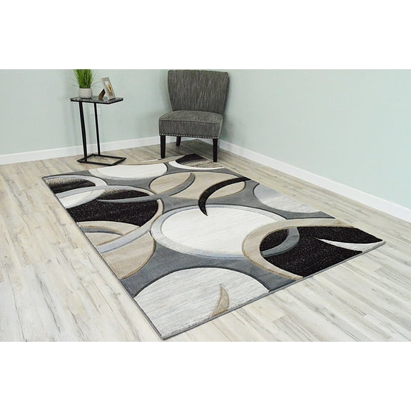 Planet Rugs Premium 3D Thick Abstract Indoor Area Rug 7'9'' x 10'8''
