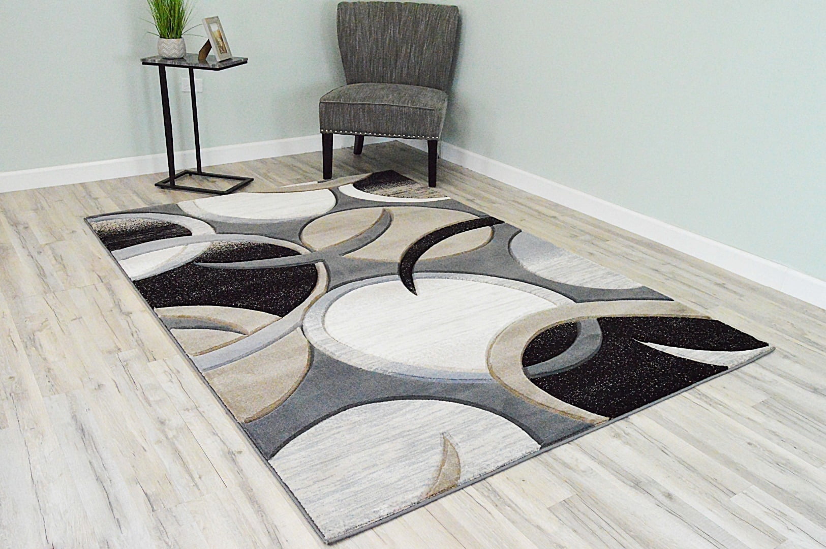 Planet Rugs Premium 3D Thick Abstract Indoor Area Rug 1062 Sand 7'9 ...