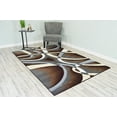 thumbnail image 1 of Planet Rugs Premium 3D Thick Abstract Indoor Area Rug 2305 Espresso Brown 7'9''x10'8', 1 of 10