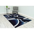 thumbnail image 1 of Planet Rugs Premium 3D Thick Abstract Indoor Area Rug 2305 Navy Blue 7'9''x10'8'', 1 of 12