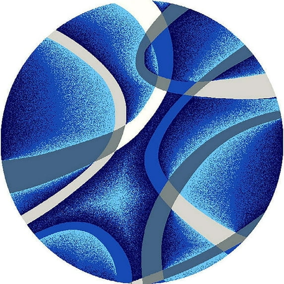Planet Rugs Premium 3D Thick Abstract Indoor Area Rug 2305 Ocean Blue