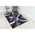 thumbnail image 1 of Planet Rugs Premium 3D Thick Abstract Indoor Area Rug 2305 Purple 4'x5'3', 1 of 10
