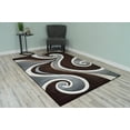 thumbnail image 1 of Planet Rugs Abstract 3D Thick Indoor Area Rug 2'2'' x 7'4'' Espresso Brown, 1 of 10