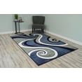 thumbnail image 1 of Planet Rugs Premium 3D Thick Abstract Indoor Area Rug 327 Navy Blue 2'7''x4', 1 of 10
