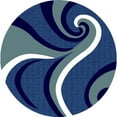 thumbnail image 1 of Planet Rugs Premium 3D Thick Abstract Indoor Area Rug 327 Navy Blue 6'6''x6'6'' Round, 1 of 10