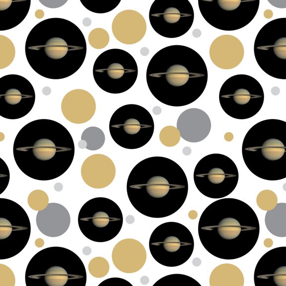 Planet Saturn with Rings Solar System Premium Gift Wrap Wrapping Paper Roll