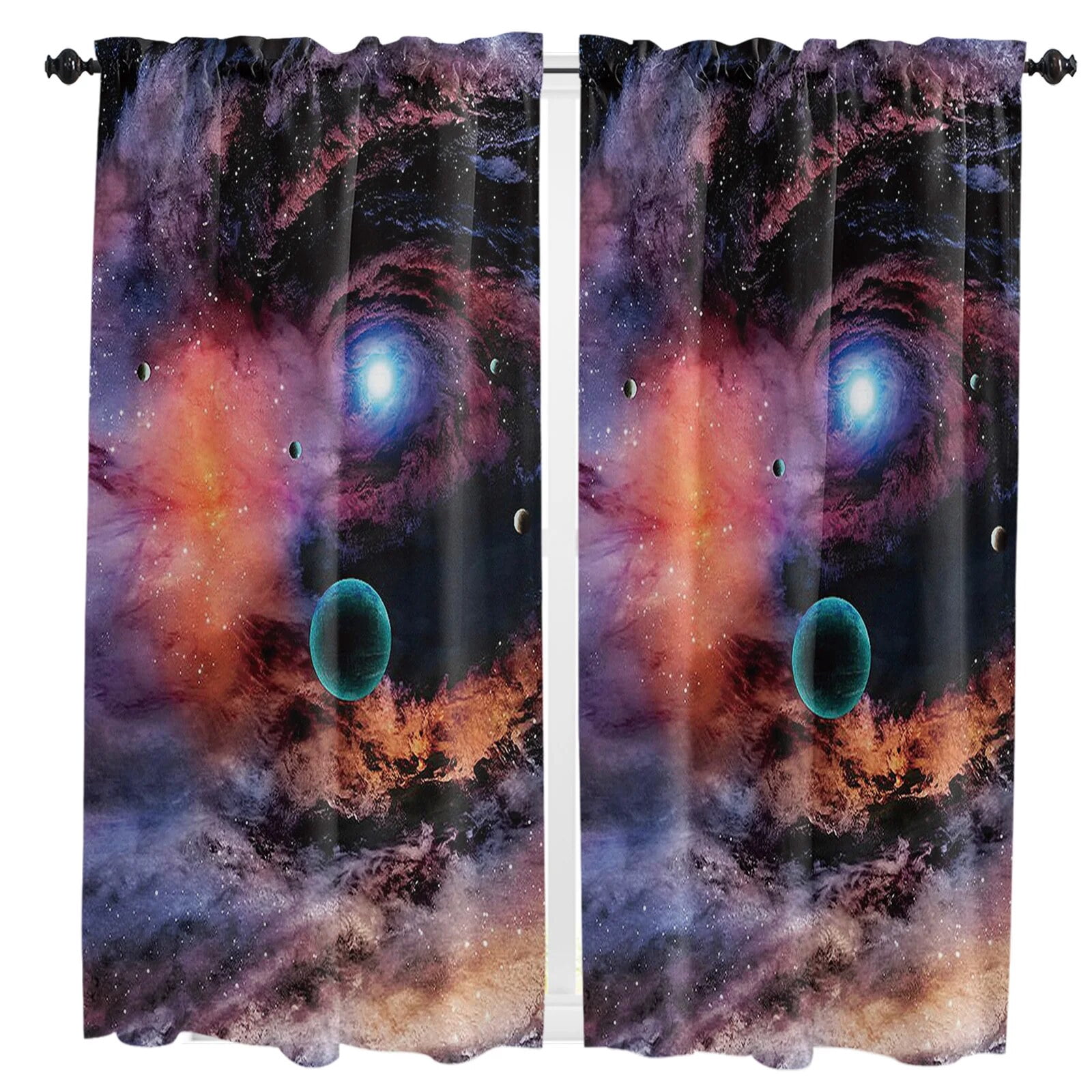 Planet Solar System Space Alien Window Curtains for Living Room the ...