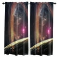 thumbnail image 1 of Planet Solar System Space Alien Window Curtains for Living Room the Bedroom Home Interior Kids Room ration Drapes Curtains, 1 of 5