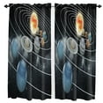 thumbnail image 1 of Planet Solar System Space Alien Window Curtains for Living Room the Bedroom Home Interior Kids Room ration Drapes Curtains, 1 of 5