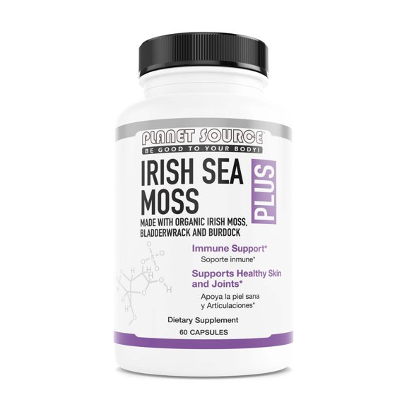 Planet Source Organic Irish Sea Moss Plus 60 capsules