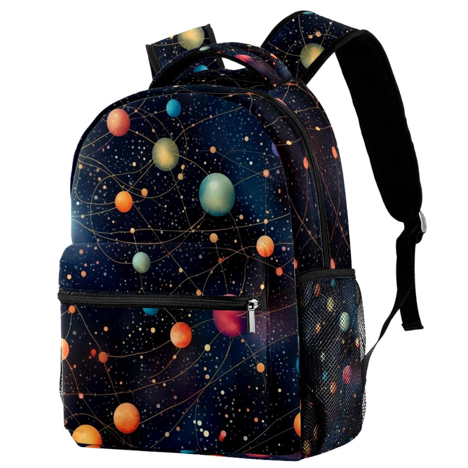 Planet Star Backpack Laptop Compartment Dual Drink Bottle Sleeves for Teen School Bags Walmart