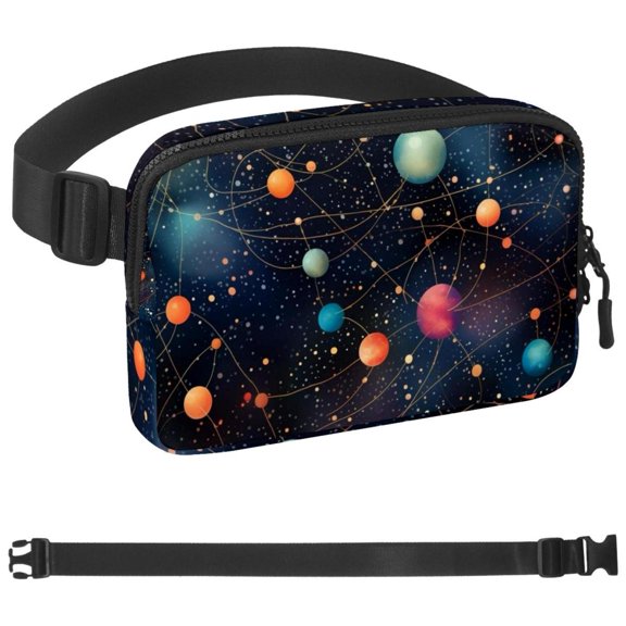 Planet Star Crossbody Fanny Pack, Gifts for Enjoy Sports Festival Workout Traveling Running Casual Hands-Free Wallets Waist Pack Phone Bag