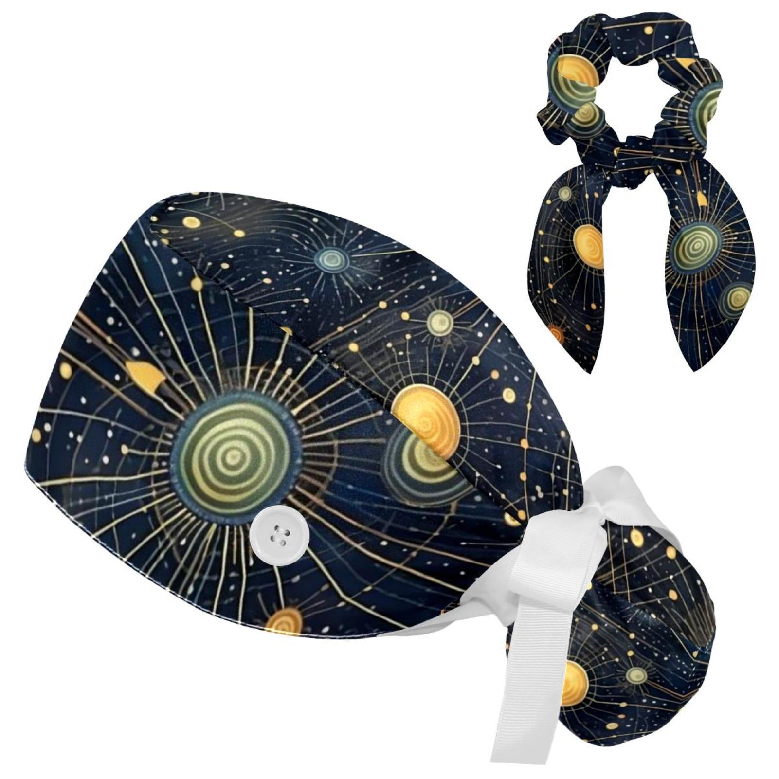 Adjustable Working Cap With Bow Hair Matching Scrunchy, Working Hat Sweatband, Thanksgiving - View #4