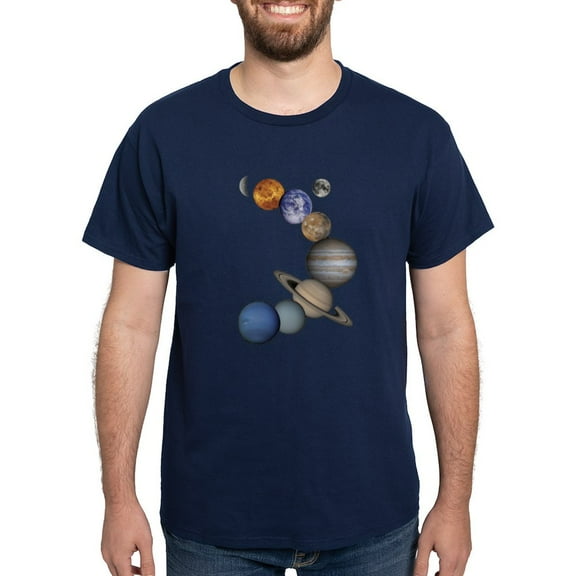 CafePress - Planet Swirl Dark T Shirt - Men's Classic Graphic Cotton T-Shirt