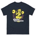 thumbnail image 1 of Planet Thiccness Gym Thickness Funny Joke Workout Lover Graphic classic tee (Navy, L), 1 of 2