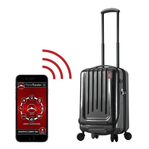Planet Traveler USA PT002-20IN-PCFT Planet Traveler USA SC L Suitcase - Polished Carbon