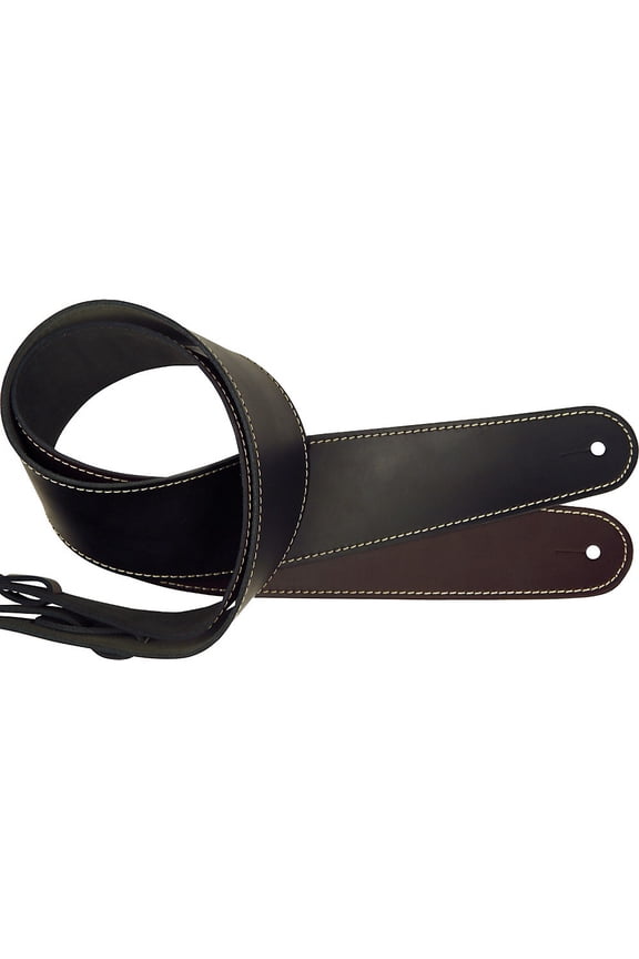 Planet Waves Classic Leather Guitar Strap with Contrast Stitch, Black