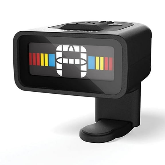 D'Addario Micro Guitar Headstock Tuner with Full-Color Display and Improved Piezo Control (Black)
