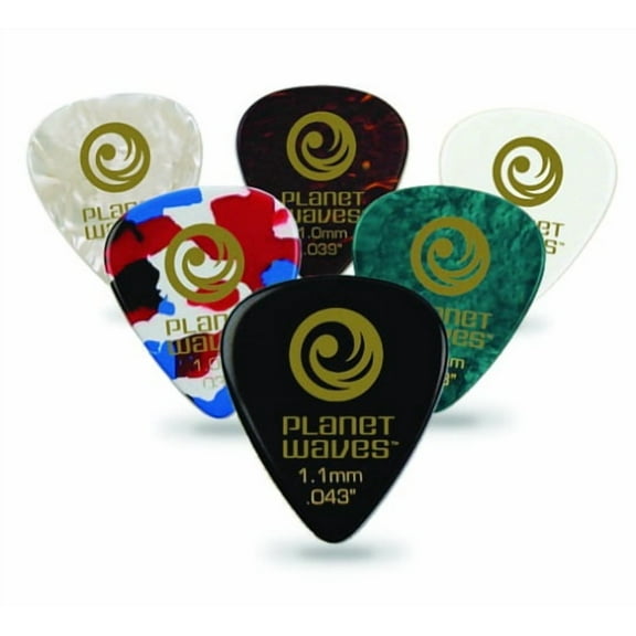Planet Waves Shell-Color Celluloid Guitar Picks, 10 pack, Medium