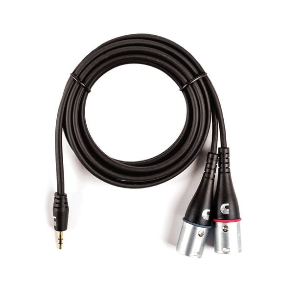 Planet Waves by D'Addario PW-MPXLR-06 Custom Series 1/8' to Dual XLR Audio Cable