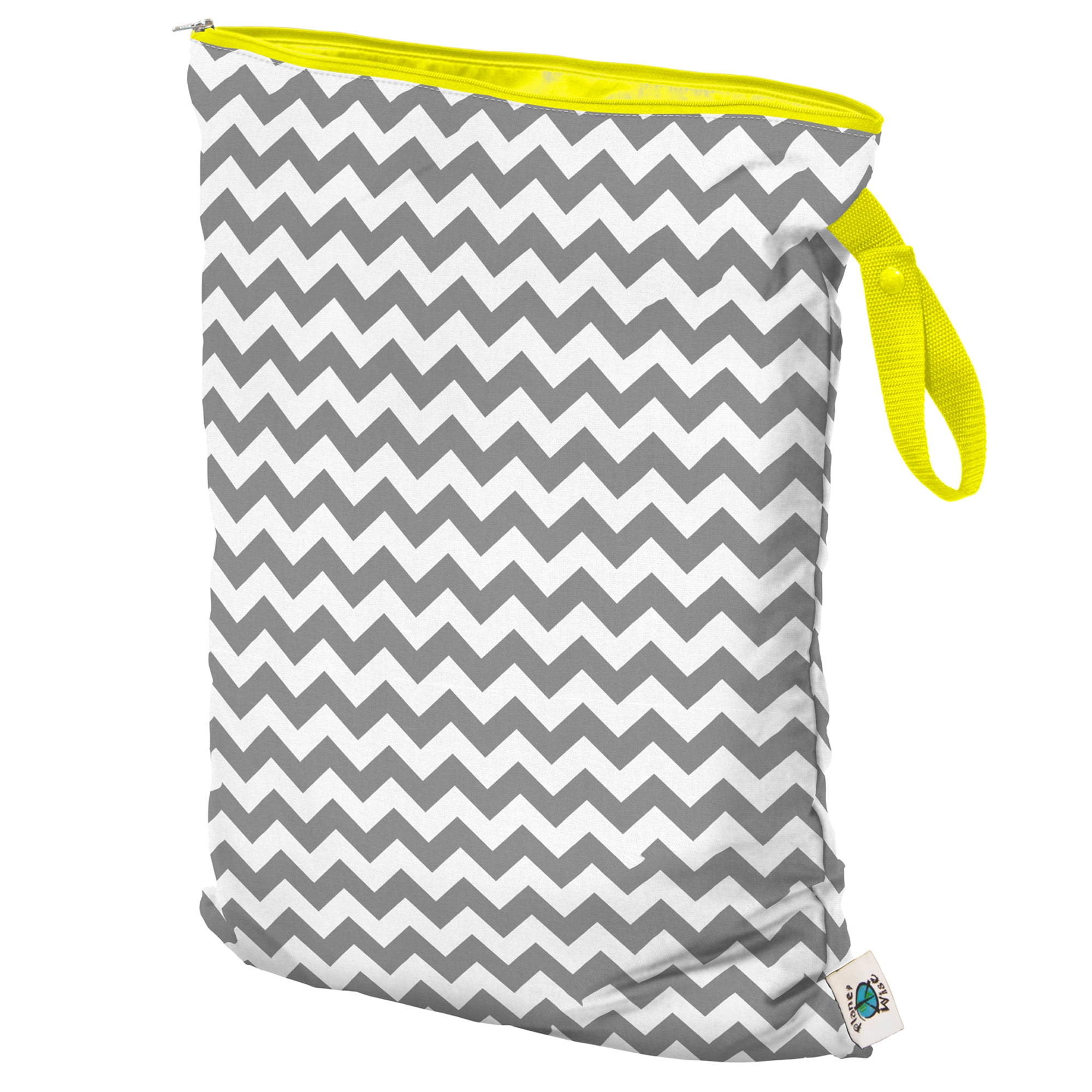 Wise Large Wet Bag, Gray Chevron