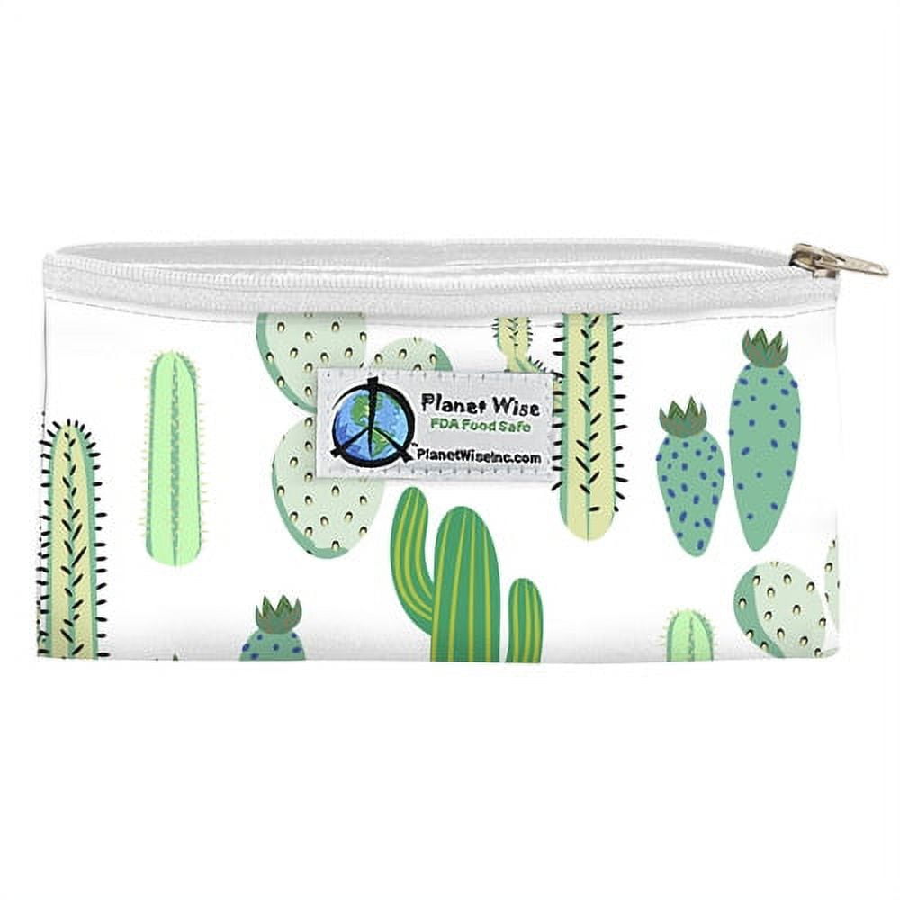 Planet Wise Reusable Zipper Snack Bag, Prickly Cactus