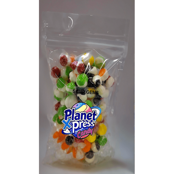 Planet Xpress Freeze-Dried Sour Orbit Gems Crunchy Space Candy Bites Tangy, Sweet & Sour Cosmic Snack