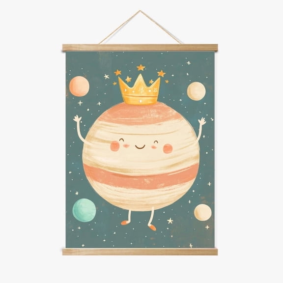 Planet Zeus Magnetic Wood Frame Hanger by Dancing Littles Jungle