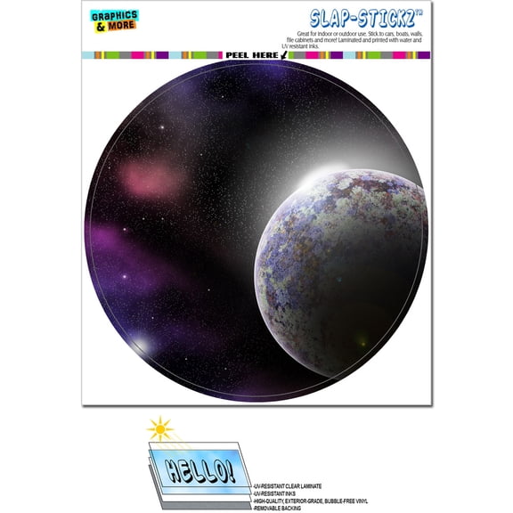 Planet in Space - Nebula Stars Cosmic Circle SLAP-STICKZ(TM) Premium Sticker