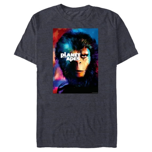 Planet of the Apes 1968 Cornelius Original Movie Poster Art - Short Sleeve Blended T-Shirt for Adults - Customized-Navy Heather