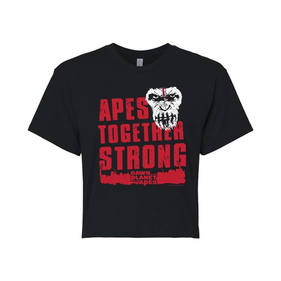 Planet of the Apes - Apes Together Strong - Juniors Cropped Graphic T-Shirt