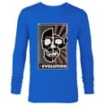 thumbnail image 1 of Planet of the Apes Evolution Revolution Human and Ape Skulls - Long Sleeve T-Shirt for Men - Customized-Navy, 1 of 5