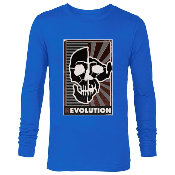 Planet of the Apes Evolution Revolution Human and Ape Skulls - Long Sleeve T-Shirt for Men - Customized-Navy