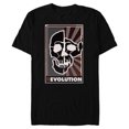 thumbnail image 1 of Planet of the Apes Evolution Revolution Human and Ape Skulls - Short Sleeve Blended T-Shirt for Adults - Customized-Black, 1 of 5