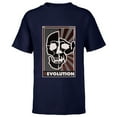 thumbnail image 1 of Planet of the Apes Evolution Revolution Human and Ape Skulls - Short Sleeve T-Shirt for Kids - Customized-Navy, 1 of 5